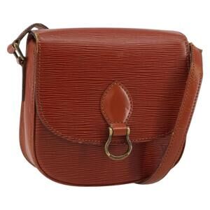 LOUIS VUITTON Epi Saint Cloud PM Shoulder Bag Brown M52213 LV Auth BA8743